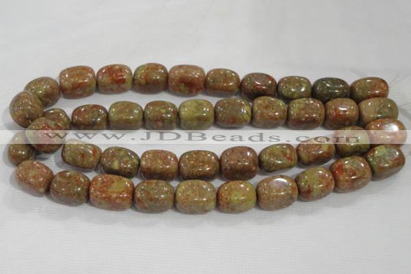 CNG728 15.5 inches 15*18mm nuggets New unakite beads wholesale