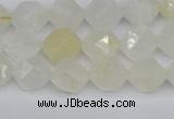 CNG7286 15.5 inches 8mm faceted nuggets white moonstone beads