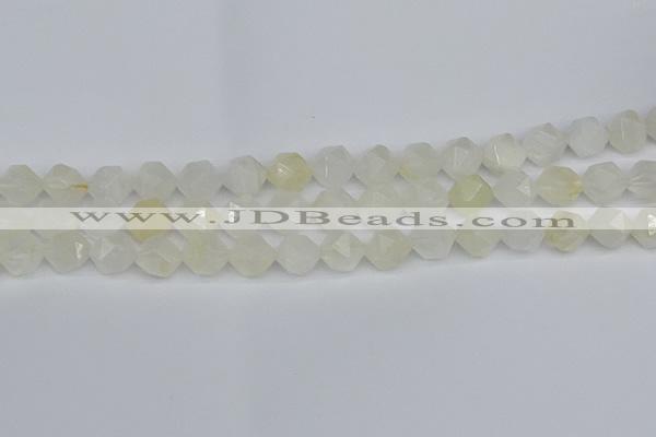 CNG7287 15.5 inches 10mm faceted nuggets white moonstone beads