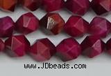 CNG7321 15.5 inches 8mm faceted nuggets red tiger eye beads