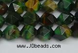 CNG7326 15.5 inches 8mm faceted nuggets green tiger eye beads