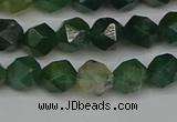 CNG7336 15.5 inches 8mm faceted nuggets moss agate beads