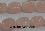 CNG734 15.5 inches 12*18mm nuggets rose quartz beads wholesale