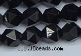 CNG7353 15.5 inches 12mm faceted nuggets Black agate beads