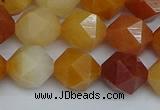 CNG7362 15.5 inches 10mm faceted nuggets yellow jade beads