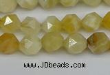 CNG7365 15.5 inches 6mm faceted nuggets yellow opal beads