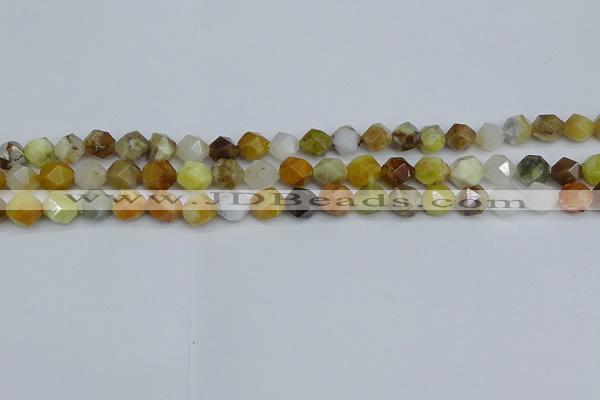 CNG7370 15.5 inches 6mm faceted nuggets mixed opal beads