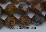 CNG7392 15.5 inches 10mm faceted nuggets green opal beads