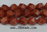 CNG7400 15.5 inches 6mm faceted nuggets goldstone beads