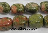 CNG742 15.5 inches 15*18mm nuggets unakite beads wholesale