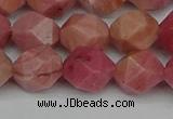 CNG7422 15.5 inches 10mm faceted nuggets rhodochrosite beads