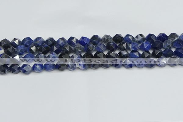 CNG7436 15.5 inches 8mm faceted nuggets sodalite gemstone beads