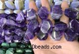 CNG7473 15.5 inches 18*25mm - 20*28mm faceted freeform amethyst beads