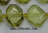 CNG7474 15.5 inches 13*18mm - 18*25mm faceted freeform lemon quartz beads