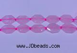 CNG7510 15.5 inches 25*35mm - 30*40mm faceted freeform rose quartz beads