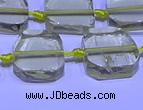 CNG7602 15.5 inches 12*14mm - 15*16mm freeform lemon quartz beads