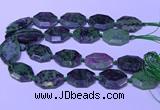 CNG7626 20*30mm - 22*32mm faceted freeform ruby zoisite beads