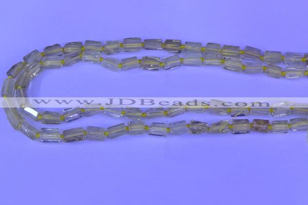 CNG7636 15.5 inches 5*7mm - 8*10mm nuggets lemon quartz beads