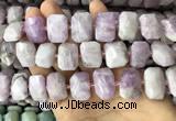 CNG7763 13*18mm - 15*25mm faceted freeform kunzite beads