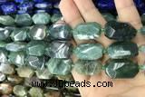 CNG7815 13*18mm - 18*25mm faceted freeform moss agate beads