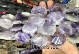 CNG7865 22*30 - 28*35mm faceted freeform lavender amethyst beads