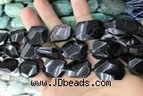 CNG7868 13*18mm - 18*25mm faceted freeform hypersthene beads