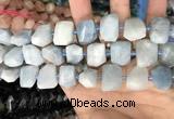 CNG7902 15.5 inches 12*16mm - 15*20mm faceted nuggets aquamarine beads