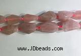 CNG7951 15.5 inches 15*25mm - 20*40mm nuggets rose quartz beads