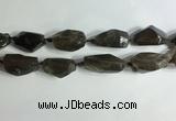 CNG7955 15.5 inches 15*25mm - 20*40mm nuggets smoky quartz beads