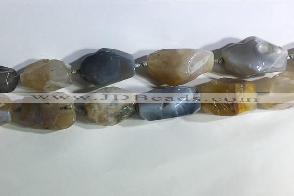 CNG7958 15.5 inches 15*25mm - 20*40mm nuggets agate beads