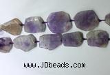 CNG7976 25*30mm - 35*45mm freeform lavender amethyst slab beads