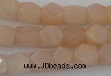 CNG812 15.5 inches 9*12mm faceted nuggets pink aventurine beads