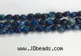 CNG8135 15.5 inches 8*12mm nuggets striped agate beads wholesale