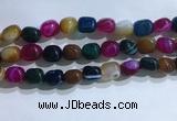 CNG8145 15.5 inches 8*12mm nuggets striped agate beads wholesale