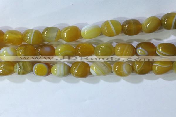 CNG8225 15.5 inches 12*16mm nuggets striped agate beads wholesale