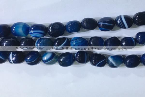 CNG8271 15.5 inches 13*18mm nuggets striped agate beads wholesale