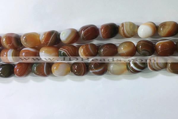 CNG8278 15.5 inches 13*18mm nuggets striped agate beads wholesale