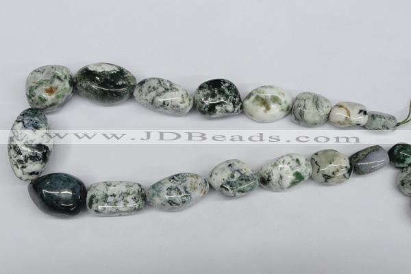 CNG83 15.5 inches 15*20mm - 20*35mm nuggets tree agate beads