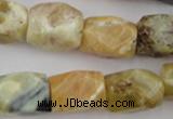 CNG832 15.5 inches 13*18mm faceted nuggets yellow opal beads