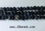 CNG8353 15.5 inches 10*12mm nuggets striped agate beads wholesale