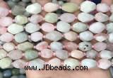 CNG8516 15.5 inches 8*12mm - 10*15mm faceted nuggets morganite beads