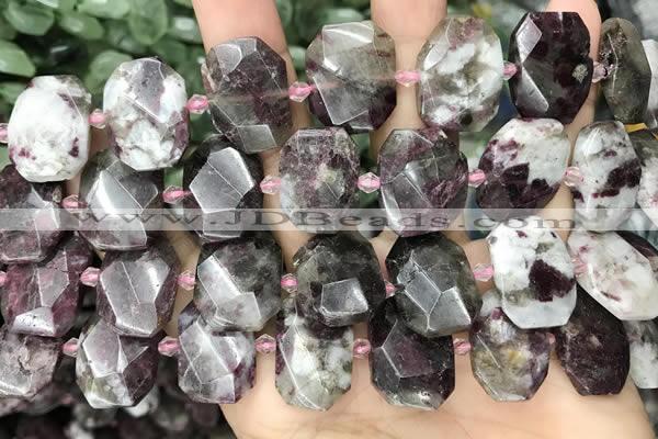 CNG8552 15.5 inches 13*18mm - 15*25mm faceted freeform tourmaline beads