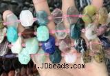 CNG8553 13*18mm - 15*25mm faceted freeform mixed gemstone beads