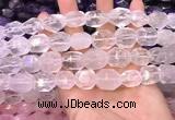 CNG8578 13*18mm - 15*20mm faceted nuggets white crystal beads