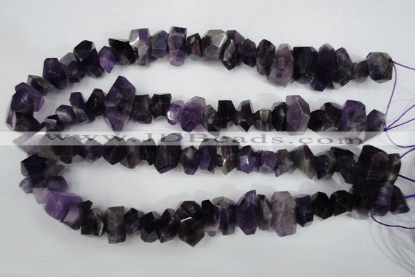 CNG859 15.5 inches 10*14mm – 12*20mm faceted nuggets amethyst beads