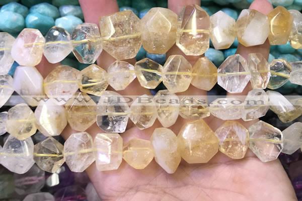 CNG8591 12*16mm - 13*18mm faceted nuggets citrine gemstone beads