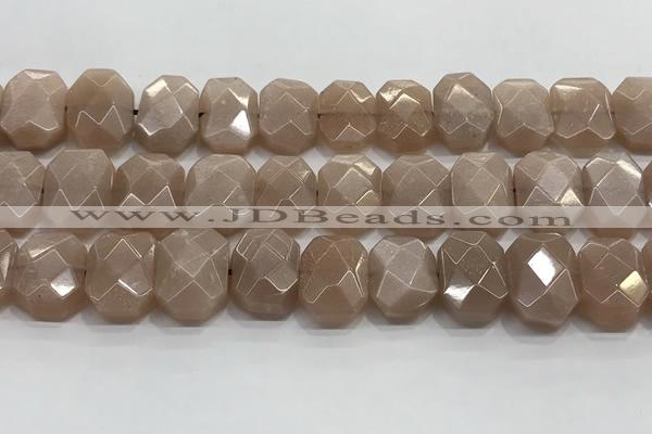 CNG8616 10*13mm - 12*16mm faceted freeform moonstone beads