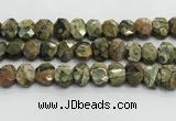 CNG8619 10*13mm - 12*16mm faceted freeform rhyolite beads