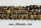 CNG8620 10*13mm - 12*16mm faceted freeform yellow tiger eye beads