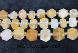 CNG8675 12*20mm - 20*33mm faceted nuggets yellow quartz beads